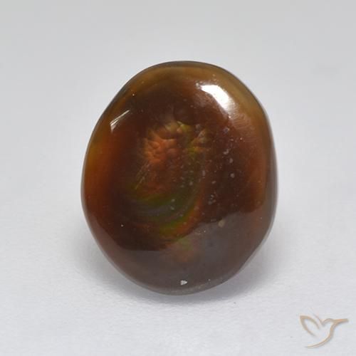 2.83ct 天然 マルチカラー ファイアアゲート, 楕円形, 半透明