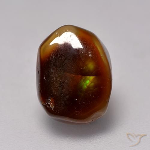 4.10ct 天然 マルチカラー ファイアアゲート, ファンシー, 半透明