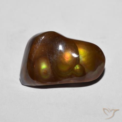 6.92ct 天然 マルチカラー ファイアアゲート, ファンシー, オペーク