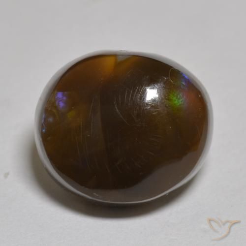 5.99ct 天然 マルチカラー ファイアアゲート, ファンシー, 半透明