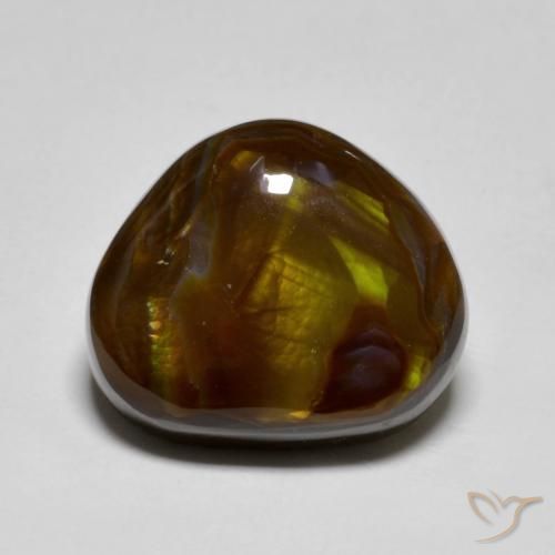 7.70ct 天然 マルチカラー ファイアアゲート, ファンシー, 半透明