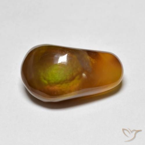 6.51ct 天然 マルチカラー ファイアアゲート, ファンシー, 半透明
