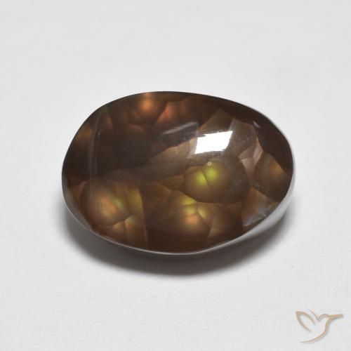 6.12ct 天然 マルチカラー ファイアアゲート, ファンシー, オペーク