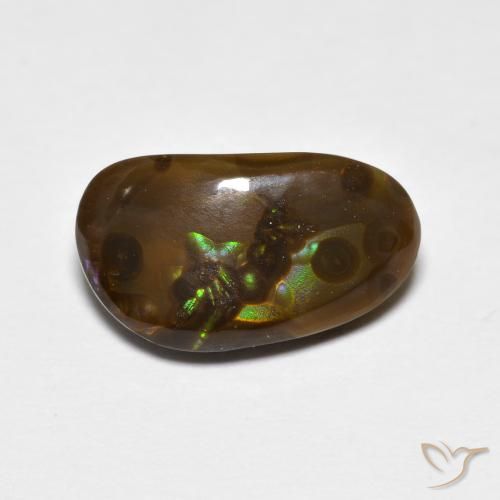 4.62ct 天然 マルチカラー ファイアアゲート, ファンシー, オペーク