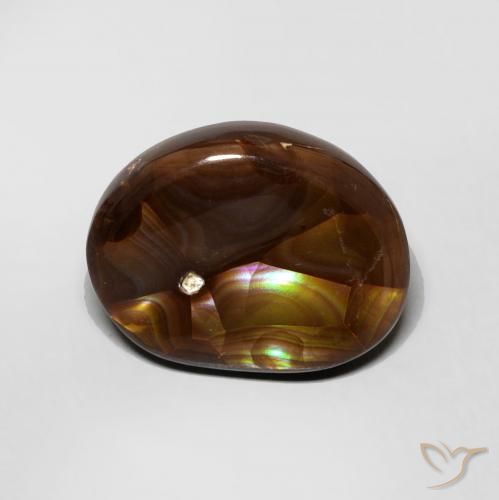 3.95ct 天然 マルチカラー ファイアアゲート, ファンシー, オペーク
