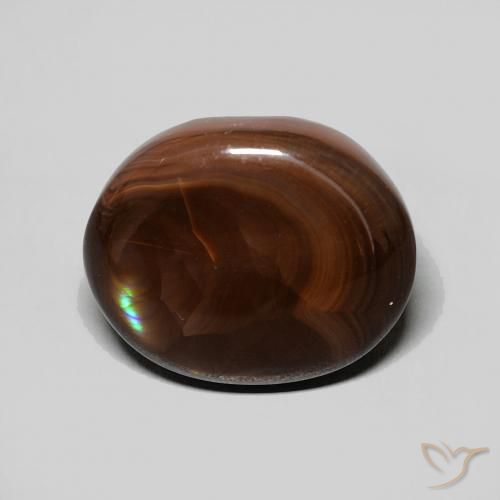 4.51ct 天然 マルチカラー ファイアアゲート, 楕円形, オペーク
