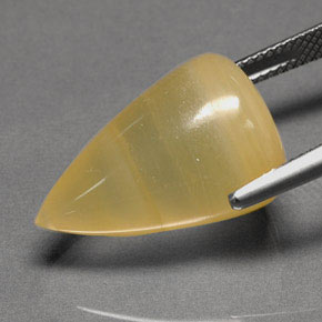 15.12カラットの天然イエローファイアーオパール（20.4×13 mm・透明）