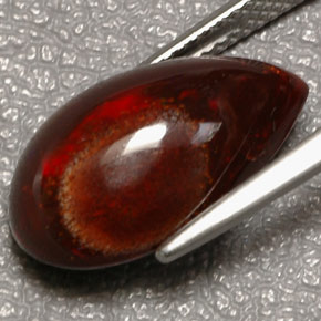 6.44カラットの天然マルチカラーファイアオパール、洋梨の形、オペーク