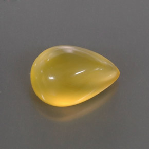 3.67カラットの天然イエローファイアーオパール（12.7×9.4 mm・透明）