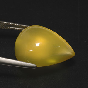 15.76カラットの天然イエローファイアーオパール（20.6×15.5 mm・透明）