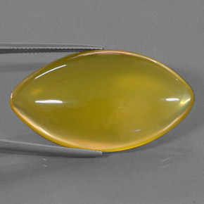 41.15カラットの天然イエローファイアーオパール（41.1×24.6 mm・マーキス）