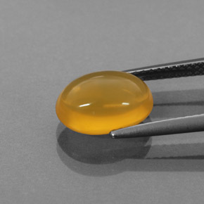 2.62カラットの天然イエローオレンジファイアーオパール（10.7×7.7 mm・透明）
