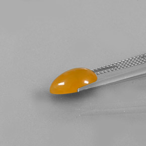 1.51カラットの天然イエローオレンジファイアオパール、透明、透明/半透明