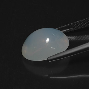 10.79カラットの天然青みがかったホワイトファイアオパール、透明、透明/半透明