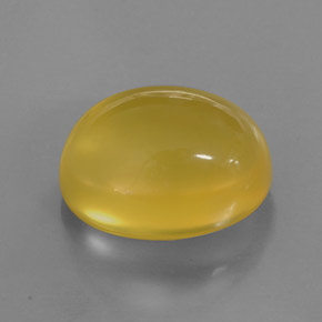 14.60カラットの天然イエローファイアーオパール（17.8×13.7 mm・透明）