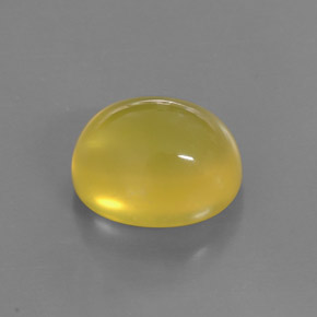 6.91カラットの天然イエローファイアーオパール（13.4×11.2 mm・透明）