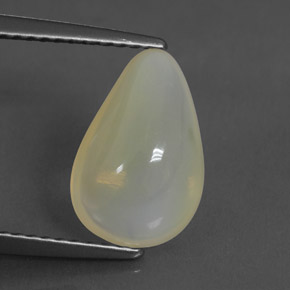 2.29カラットの天然イエロー＆ホワイトファイアーオパール（12.2×8.1 mm・透明）