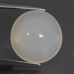 7.55カラットの天然イエロー＆ホワイトファイアーオパール（13.13 mm・透明）