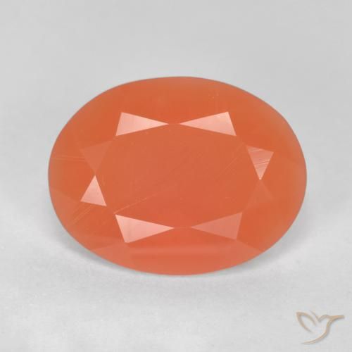 1.55ct 天然 薄い赤みがかったオレンジ ファイアオパール, 楕円形, 透明