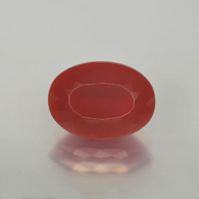 1.90カラットの天然ファイアレッドファイアオパール、オーバルカット、半透明