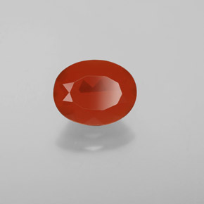 1.29カラットの天然オレンジファイアオパール、オーバルカット、透明