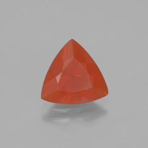 2.11カラットの天然オレンジファイアオパール、トリリオン、透明