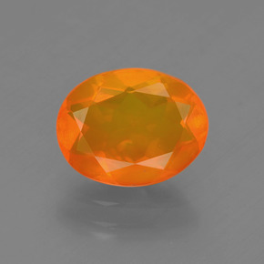 1.27カラットの天然オレンジファイアーオパール（9.3×7.3 mm・オーバルカット）