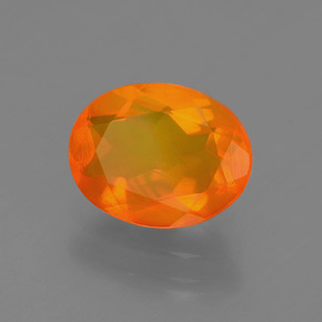 1.27カラットの天然オレンジファイアーオパール（9.3×7.3 mm・オーバルカット）
