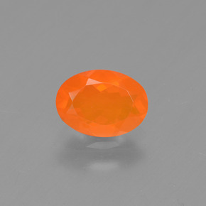 0.48カラットの天然オレンジファイアーオパール（7×5.1 mm・オーバルカット）