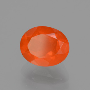 1.12カラットの天然オレンジファイアーオパール（8.8×7.1 mm・オーバルカット）