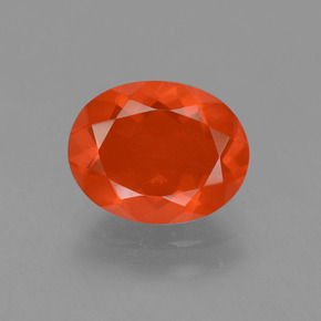 1.43カラットの天然オレンジファイアーオパール（10.1×8 mm・オーバルカット）