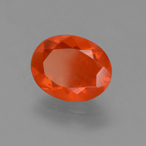 1.43カラットの天然オレンジファイアーオパール（10.1×8 mm・オーバルカット）