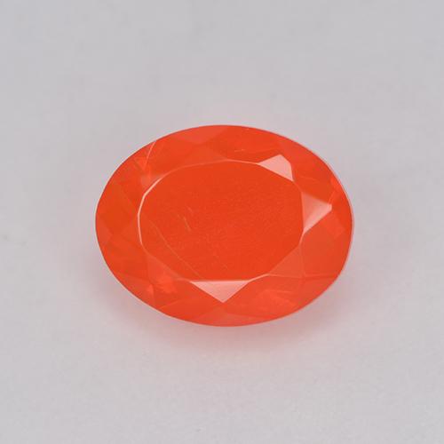 0.93カラットの天然深い赤みがかったオレンジファイアーオパール（8.9×7 mm・オーバルカット）