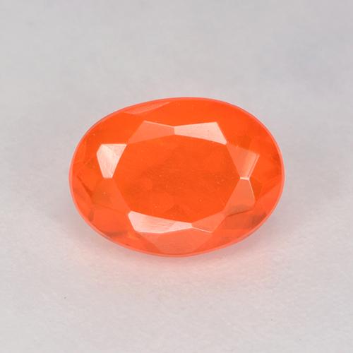 0.46カラットの天然オレンジファイアーオパール（6.9×5.1 mm・オーバルカット）