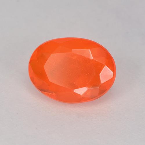 0.46カラットの天然オレンジファイアーオパール（6.9×5.1 mm・オーバルカット）