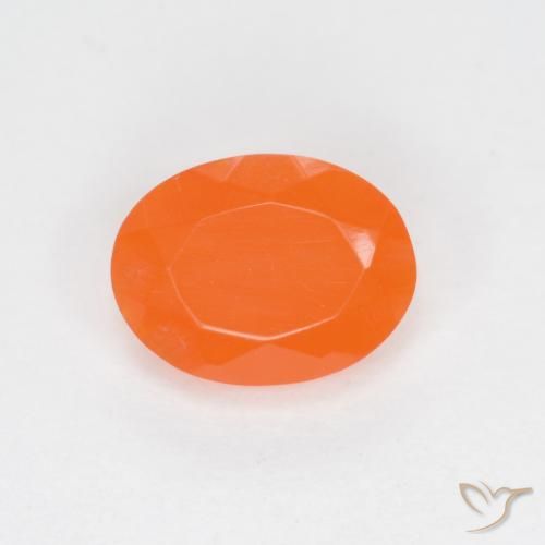 0.58ct 天然 ミディアムオレンジ ファイアオパール, 楕円形, 半透明