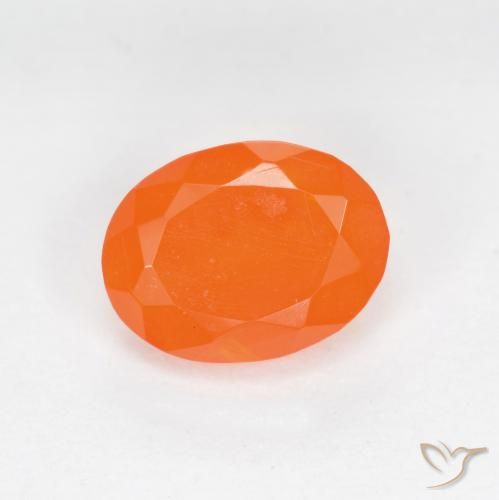 0.69ct 天然 赤みがかったオレンジ ファイアオパール, 楕円形, 半透明