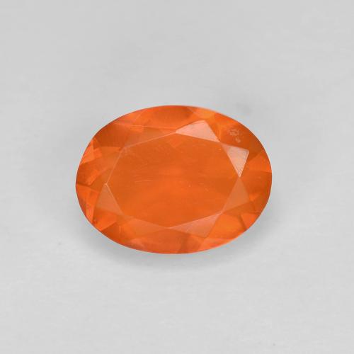 0.67カラットの天然鮮やかなオレンジファイアーオパール（8×6.1 mm・オーバルカット）