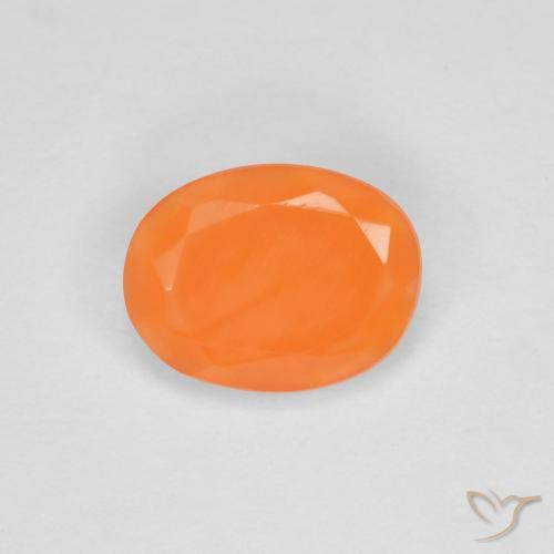 0.59ct 天然 ミディアムオレンジ ファイアオパール, 楕円形, 透明