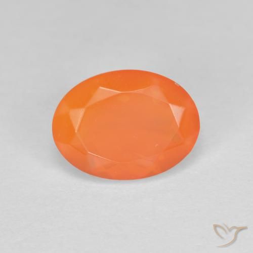 0.85ct 天然 ミディアムオレンジ ファイアオパール, 楕円形, 透明