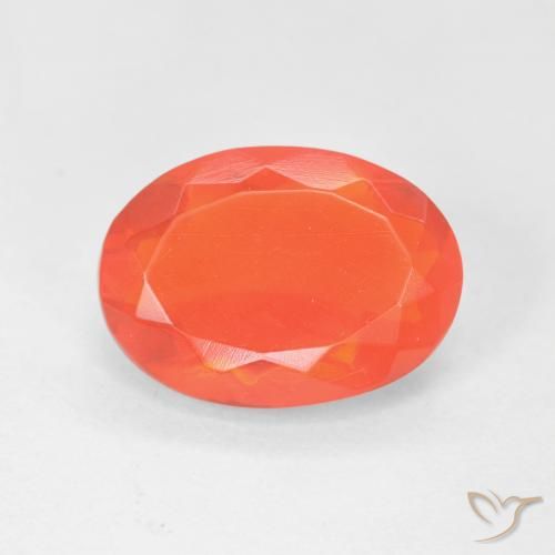 1.97ct 天然 鮮やかなオレンジ ファイアオパール, 楕円形, 透明