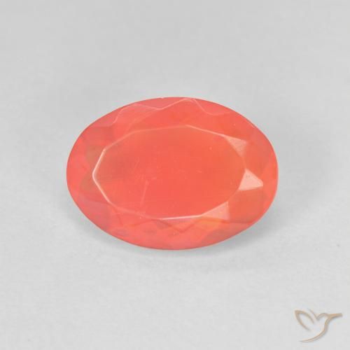 1.58ct 天然 鮮やかなオレンジ ファイアオパール, 楕円形, 透明