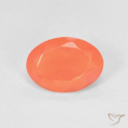 0.55ct 天然 鮮やかなオレンジ ファイアオパール, 楕円形, 透明