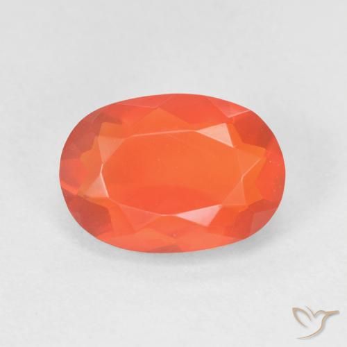 1.47ct 天然 ファイアオレンジ ファイアオパール, 楕円形, 透明