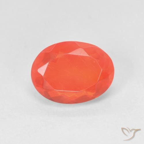 1.43ct 天然 ファイアオレンジ ファイアオパール, 楕円形, 透明