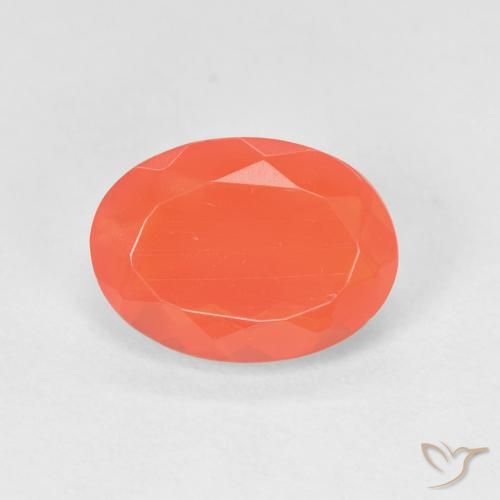 1.28ct 天然 ファイアオレンジ ファイアオパール, 楕円形, 透明
