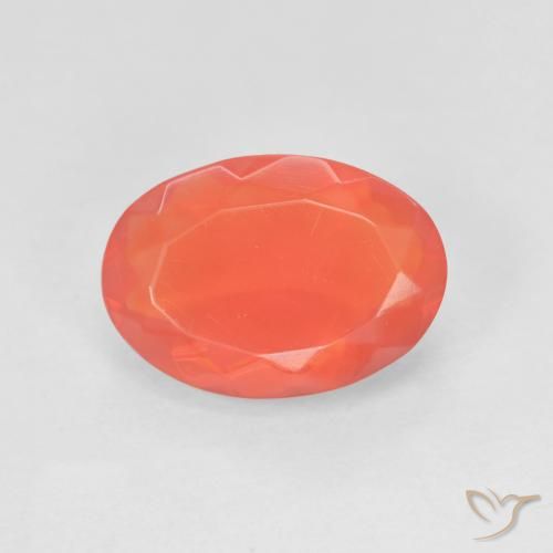 1.78ct 天然 ミディアムレッド ファイアオパール, 楕円形, 透明