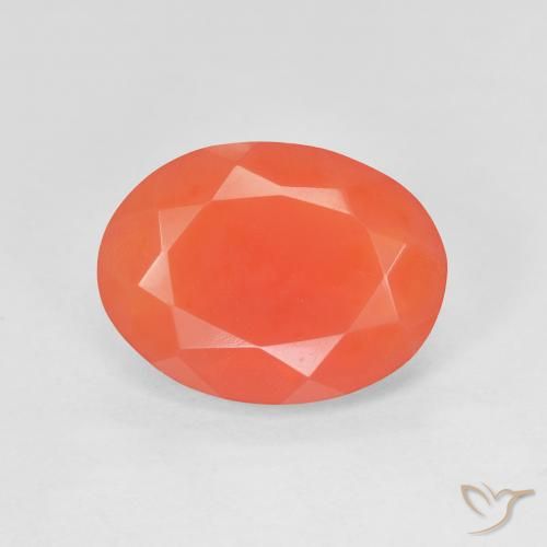 2.74ct 天然 ミディアムレッド ファイアオパール, 楕円形, 透明