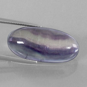19.82カラットの天然マルチカラーフローライト（25.1×12.1 mm・透明）