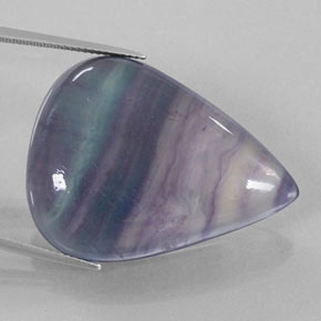 58.44カラットの天然マルチカラーフローライト（33.5×25.7 mm・透明）